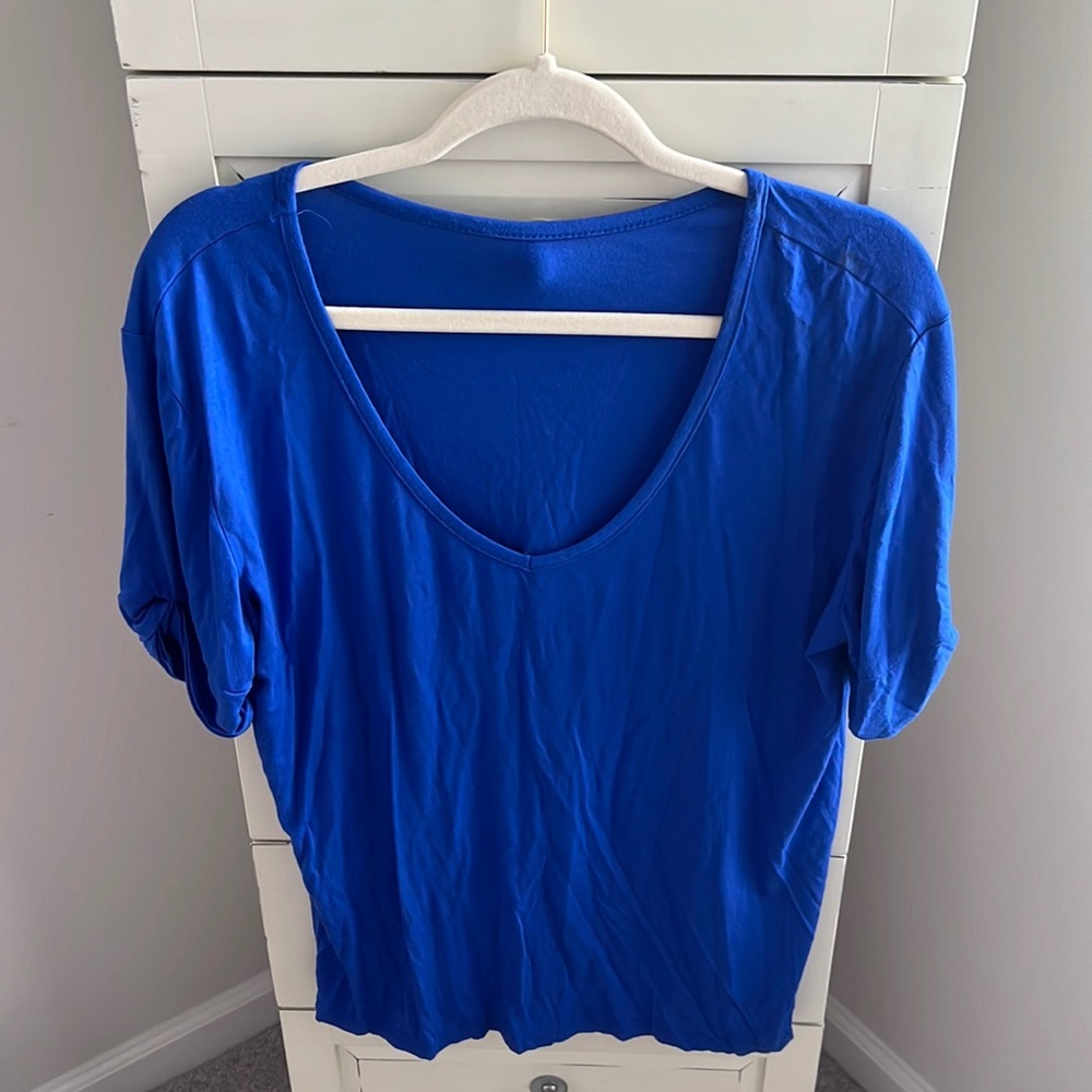 Royal blue top. Size L